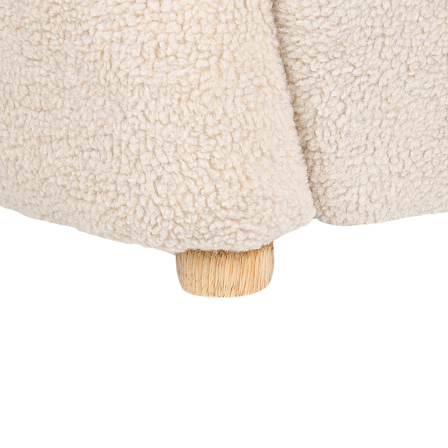 Bear Chair Beige Faux Fur Armchair for Kids Nursery Modern Bear Shape Seat with Armrests