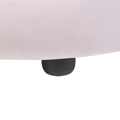 Crown Shaped Velvet Armchair For Kids Pastel Pink