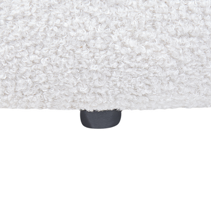 Panda Shape Animal Chair White Black Boucl? With Armrests
