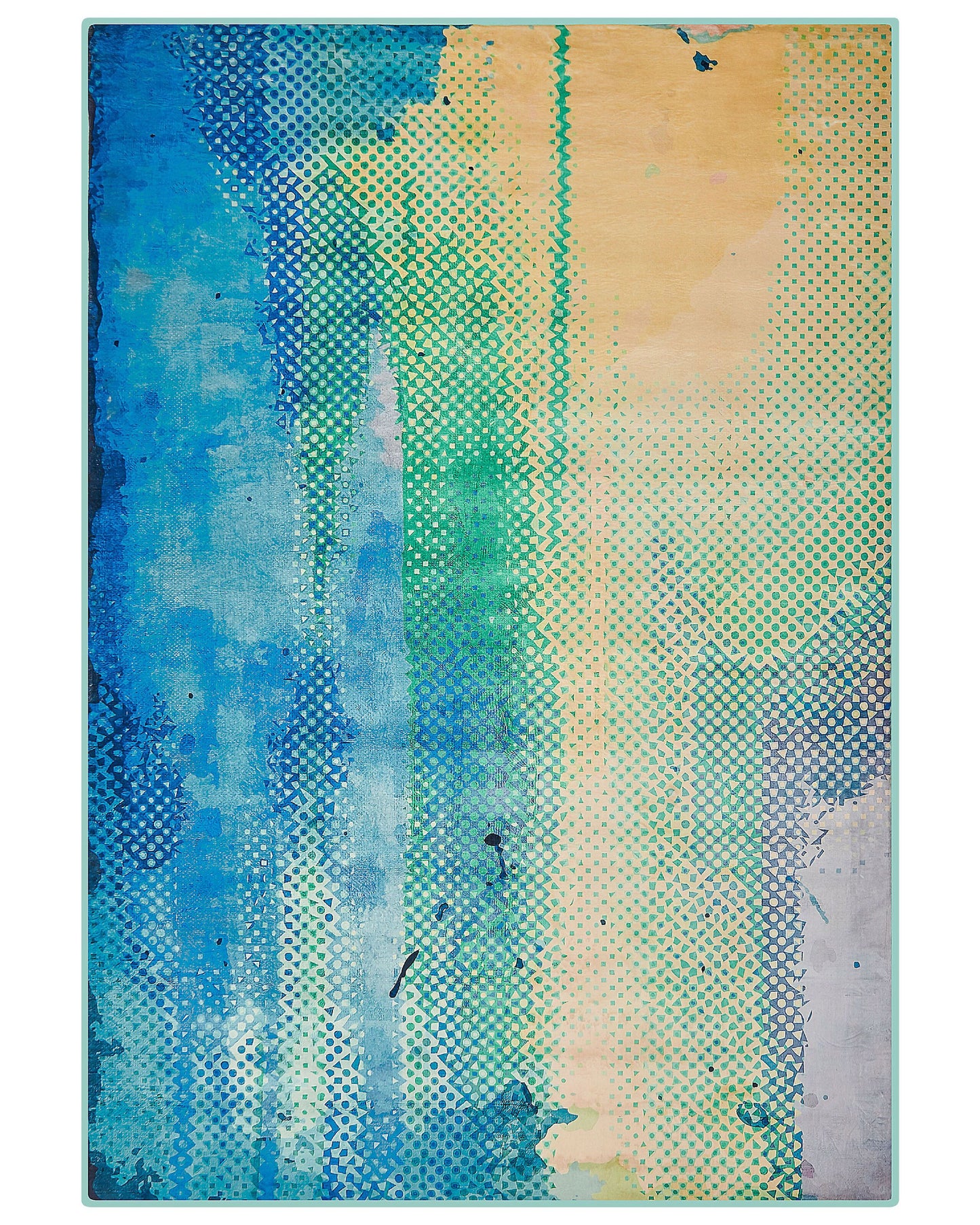 Area Rug Multicolour 160 x 230cm Abstract Watercolour Modern