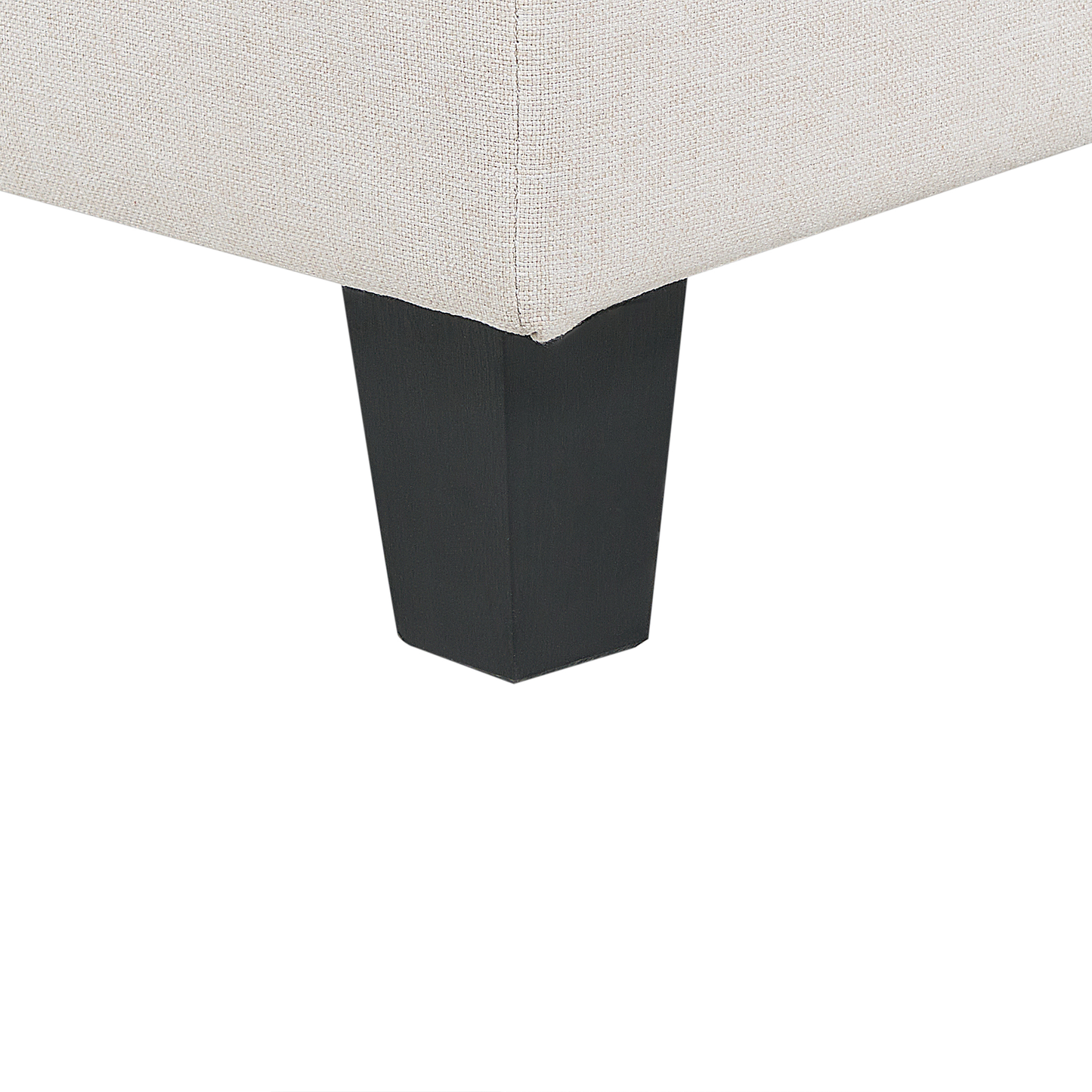 Element Ottoman Footstool Light Beige Polyester Upholstered Square Minimalist Modern Modular
