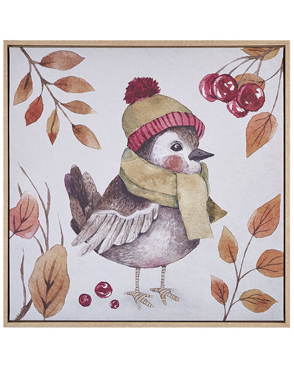 Everluxe Bird Pattern Canvas Art Print 63x63 cm Multicolour MDF Frame