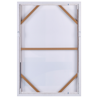 StudioArt Canvas Art Print Pink 93x63 Cm Geometric MDF Frame Eclectic Modern Living Room Hallway
