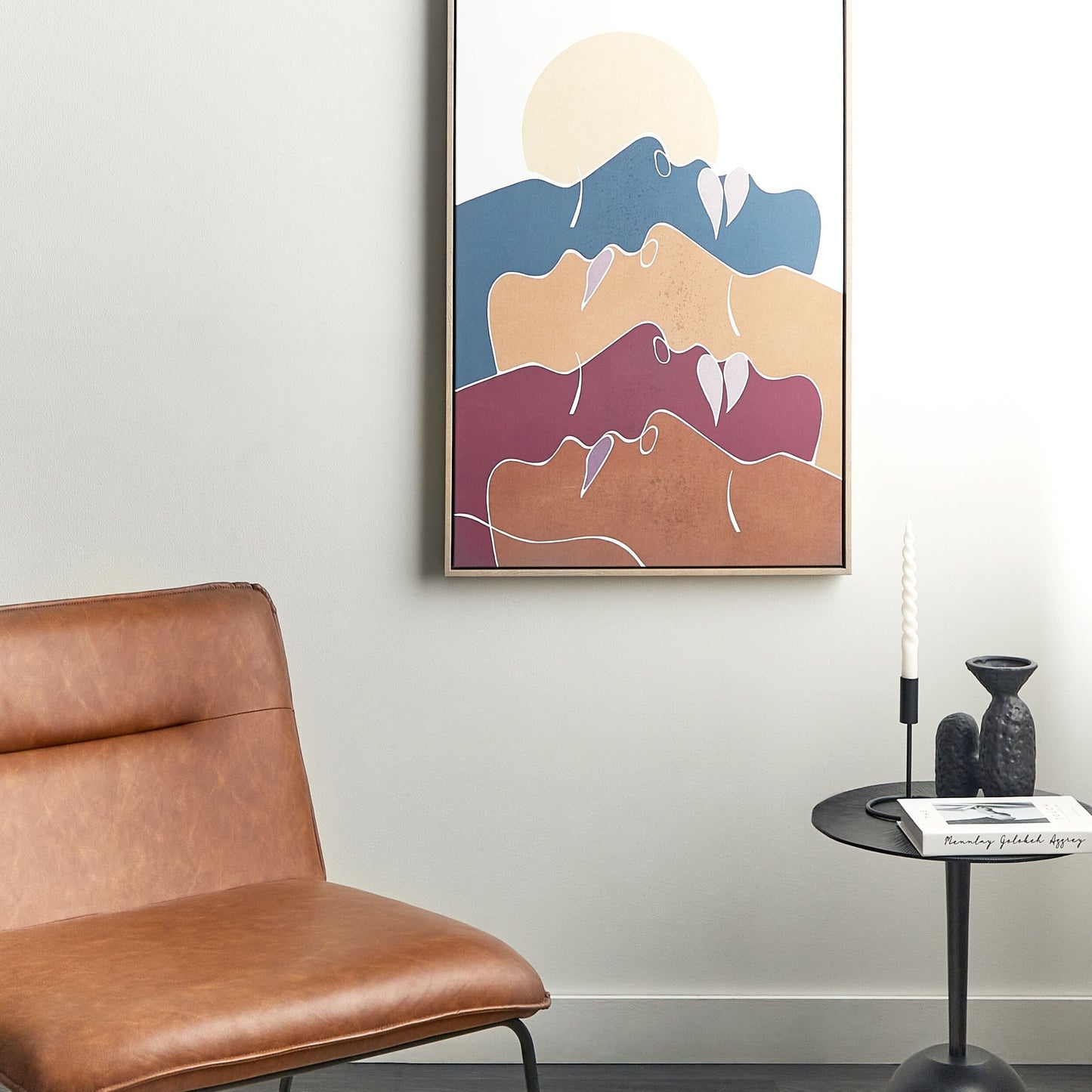 StudioArt Canvas Print Multicolour 93x63 CM Abstract Geometric Frame