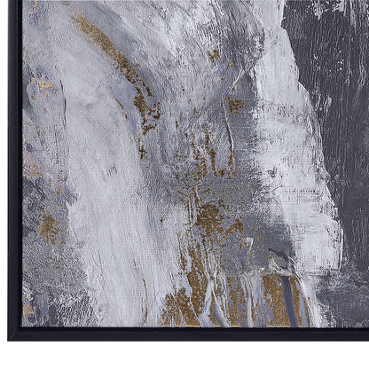 Astra Decor Canvas Art Print Grey White 103x83 Cm Geometric MDF Frame