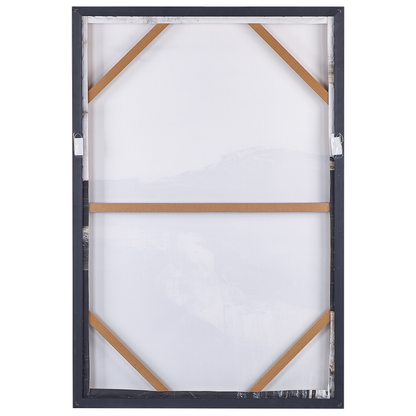 LuxeCanvas Canvas Art Print Black White 93 X 63 CM Geometric MDF Frame