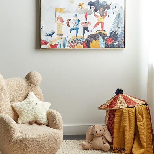 BrightArt Kids Canvas Print Multicolour 63 X 93 Cm MDF Frame