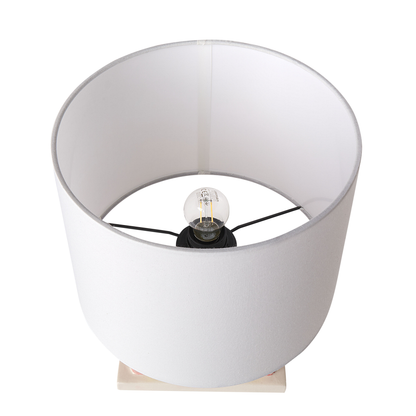 Table Lamp Multicolour Rainbow Ceramic Base Drum Shade