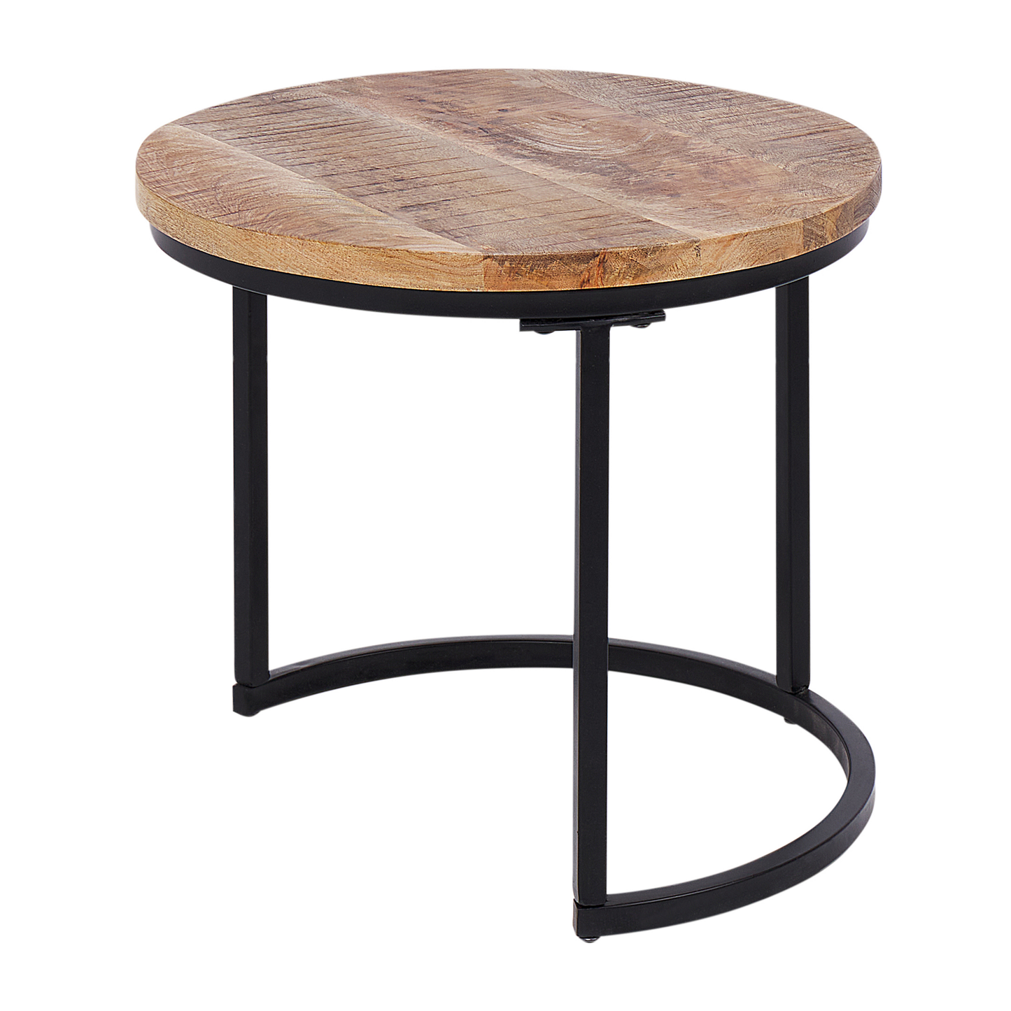 Nest Of Tables Round Top Light Mango Wood Natural
