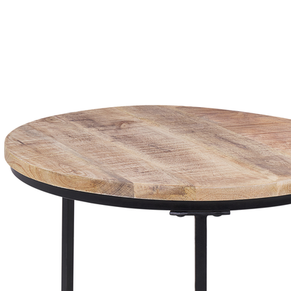 Nest Of Tables Round Top Light Mango Wood Natural