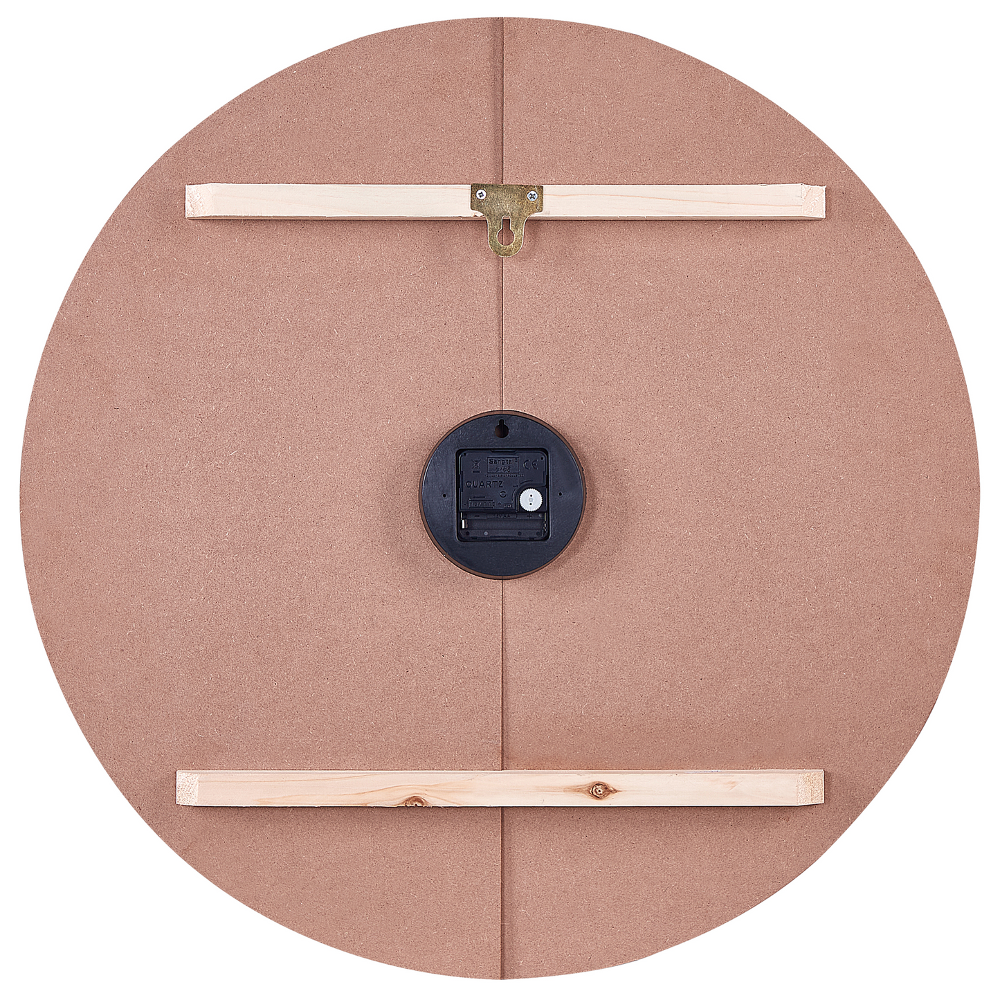 LuminaHome Wall Clock 60cm Light Brown MDF Round Painted Classic