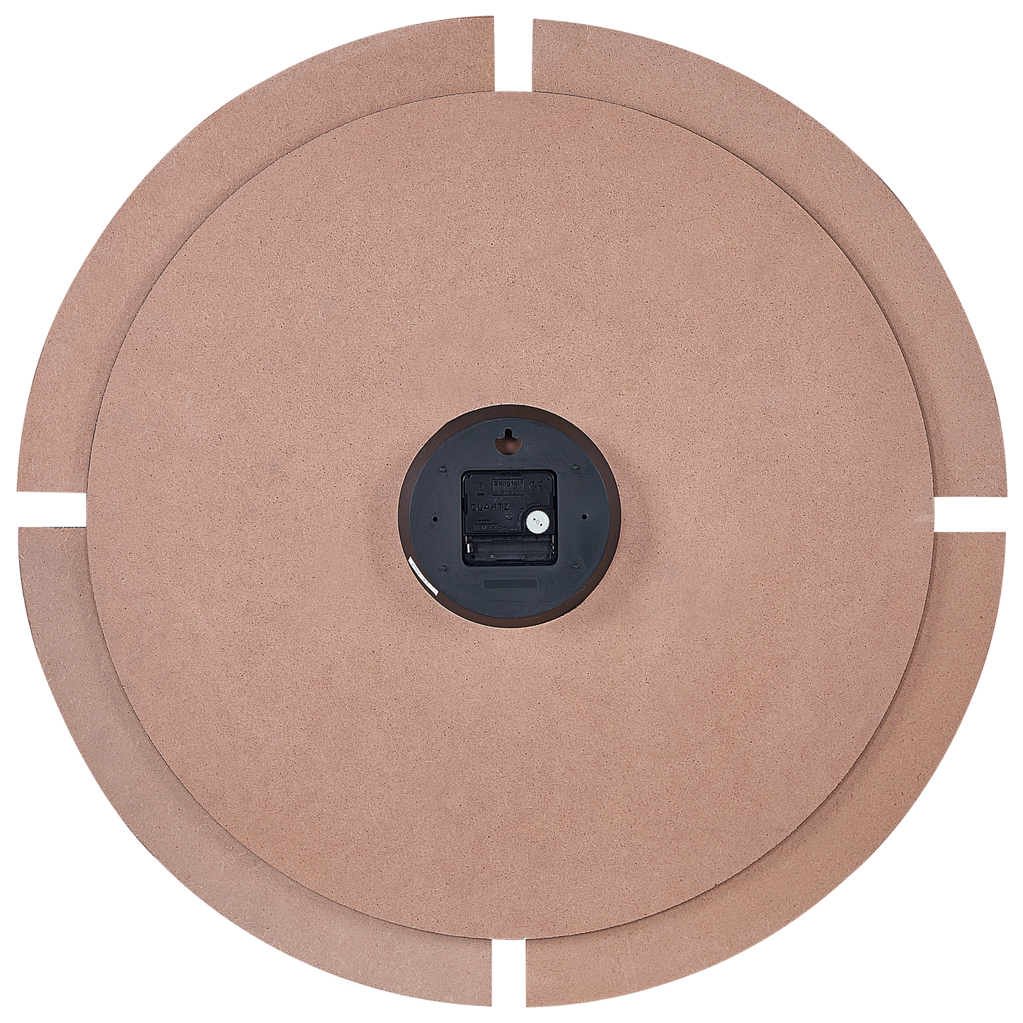 Everwood Wall Clock 60 cm Light Brown And Black MDF Frame Round Classic Painted Finish
