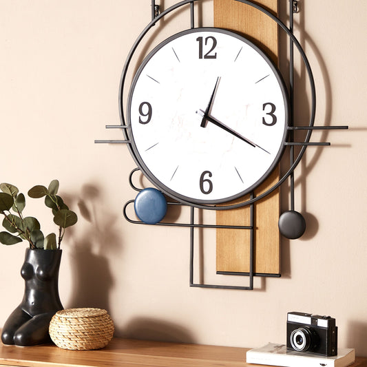 Luxe Living Multicolour MDF Wall Clock 60x70cm Irregular Shape