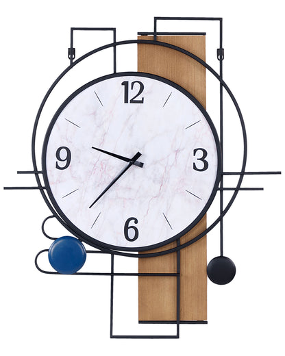 Luxe Living Multicolour MDF Wall Clock 60x70cm Irregular Shape