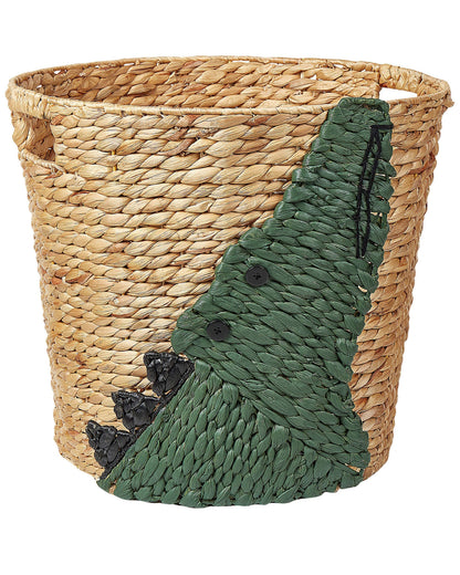 Wicker Crocodile Toy Basket Natural Water Hyacinth