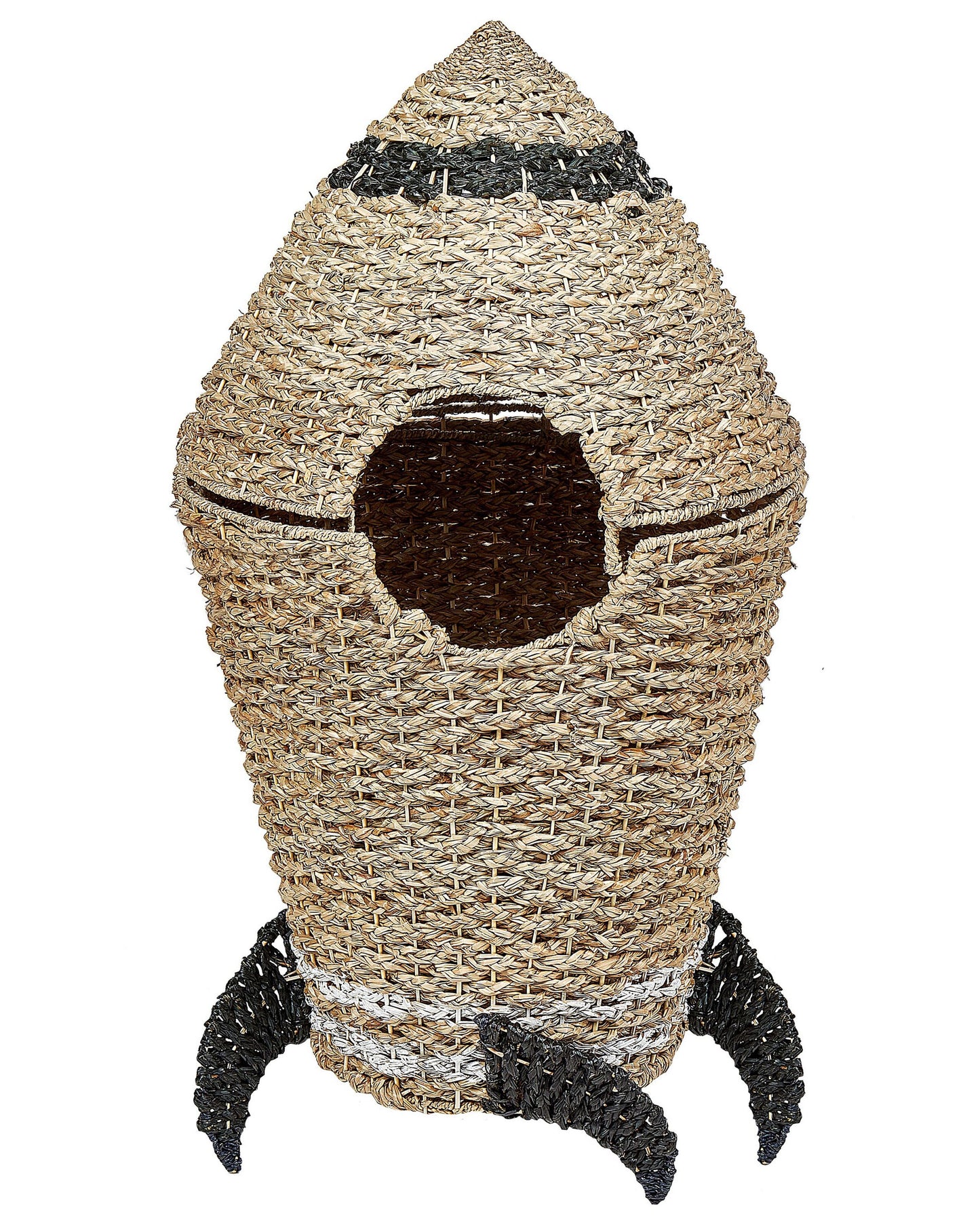Seagrass Co Natural Wicker Rocket Basket Toy Hamper