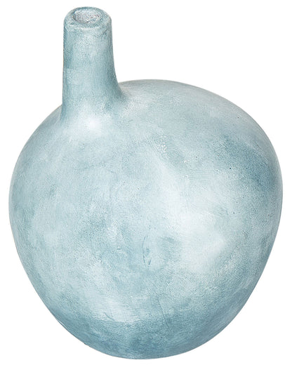 Blue Terracotta Vase 26cm Handmade Distressed Finish