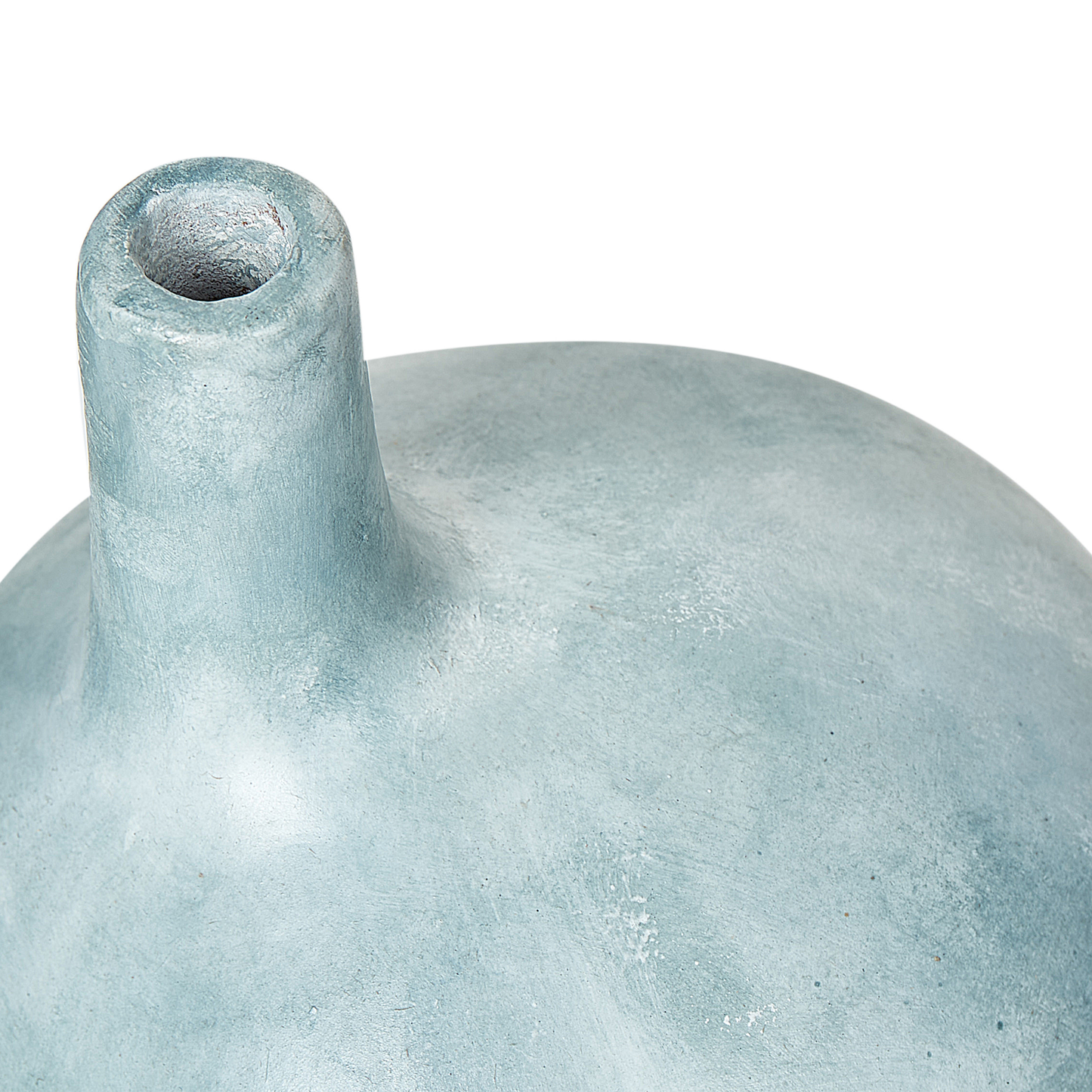 Blue Terracotta Vase 26cm Handmade Distressed Finish