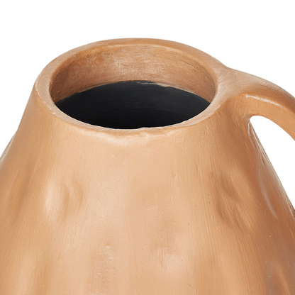 Handmade Terracotta Vase 40cm Beige, Traditional Design