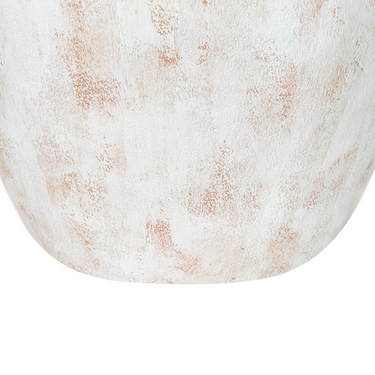 Handmade White Terracotta Vase 30cm Distressed Finish