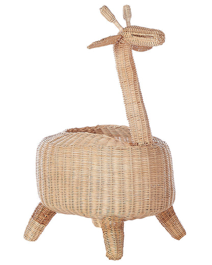 Wicker Giraffe Basket Natural Rattan Toy Hamper