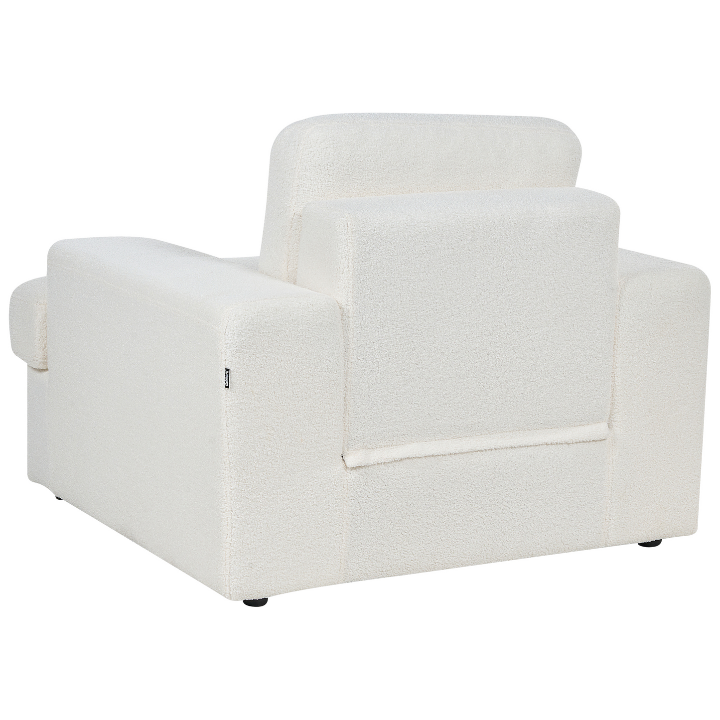 White Boucle 4 Seater Sofa Set With Armchair