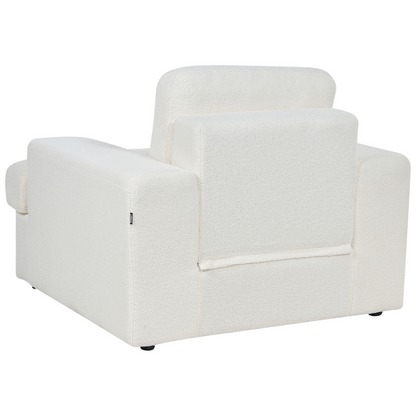 White Boucle 4 Seater Sofa Set With Armchair