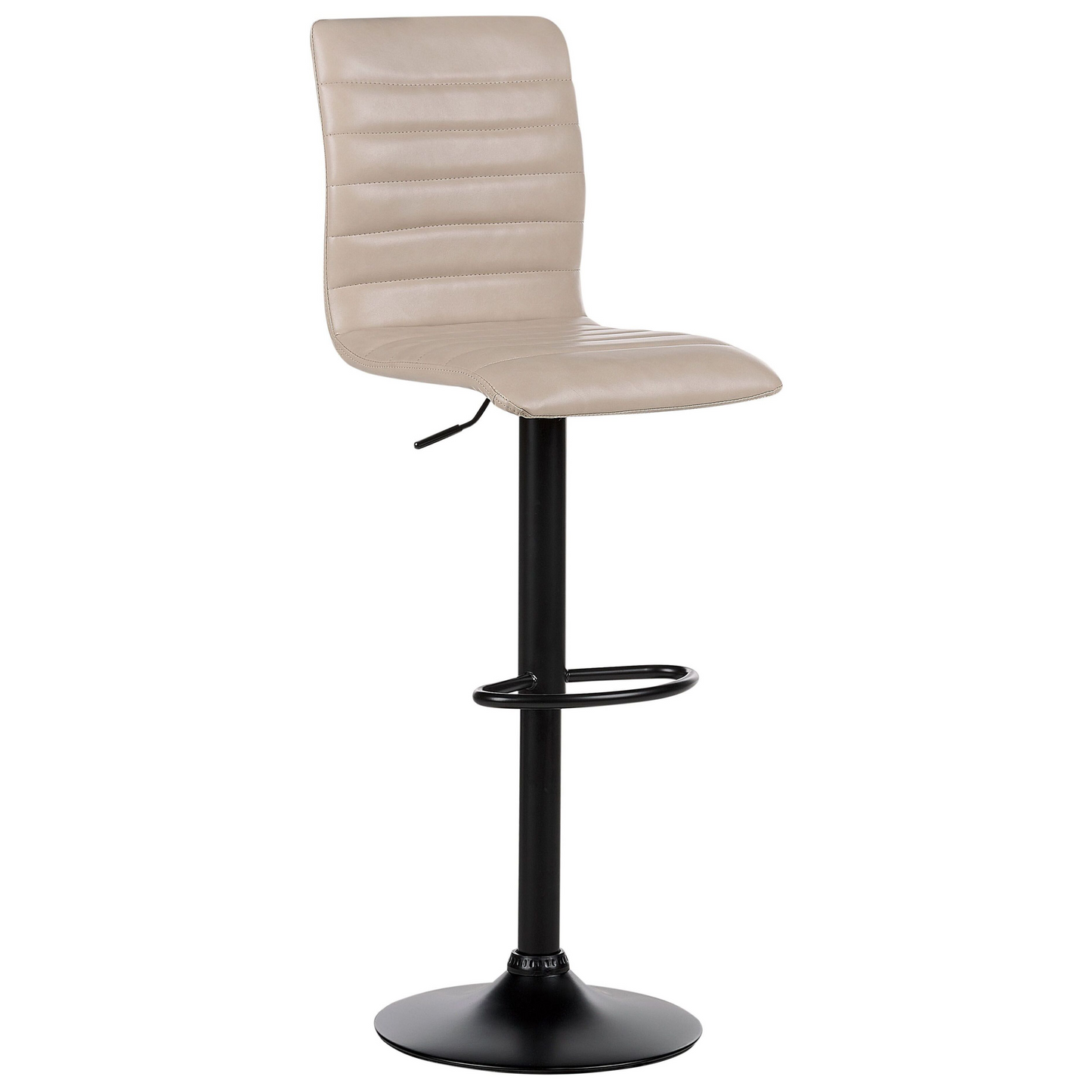 Everhome 2 Pack Bar Chairs Beige Faux Leather Swivel Counter Height