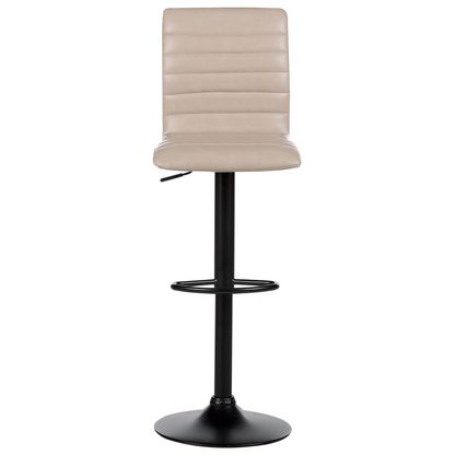 Everhome 2 Pack Bar Chairs Beige Faux Leather Swivel Counter Height