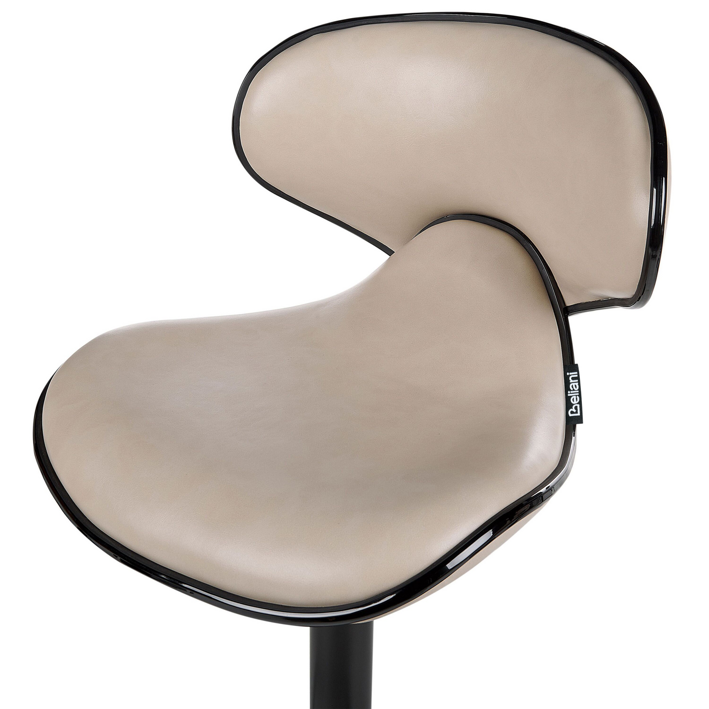 Bar Chairs Set Of 2 With Faux Leather Swivel Gas Lift