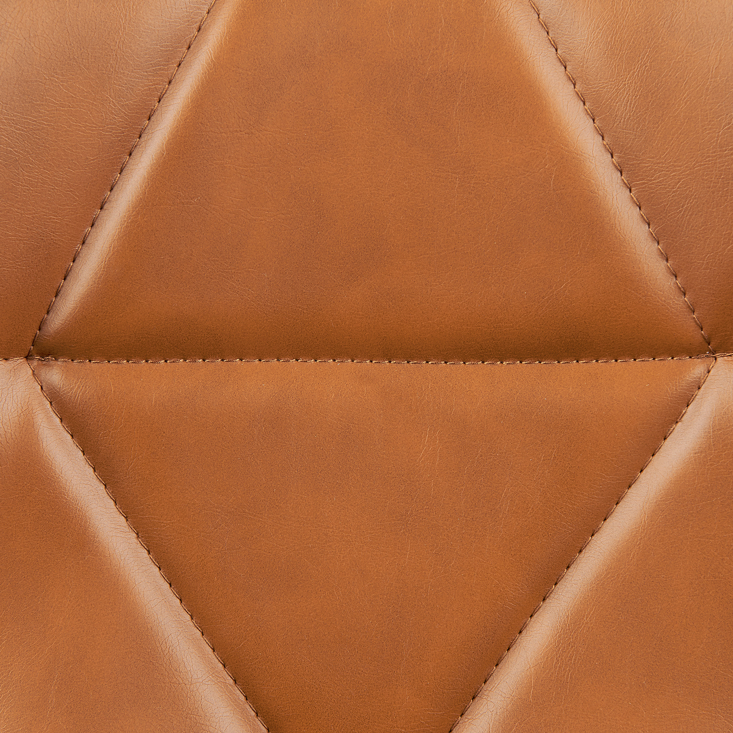 Bar Stool Set Of 2 Golden Brown Faux Leather Swivel