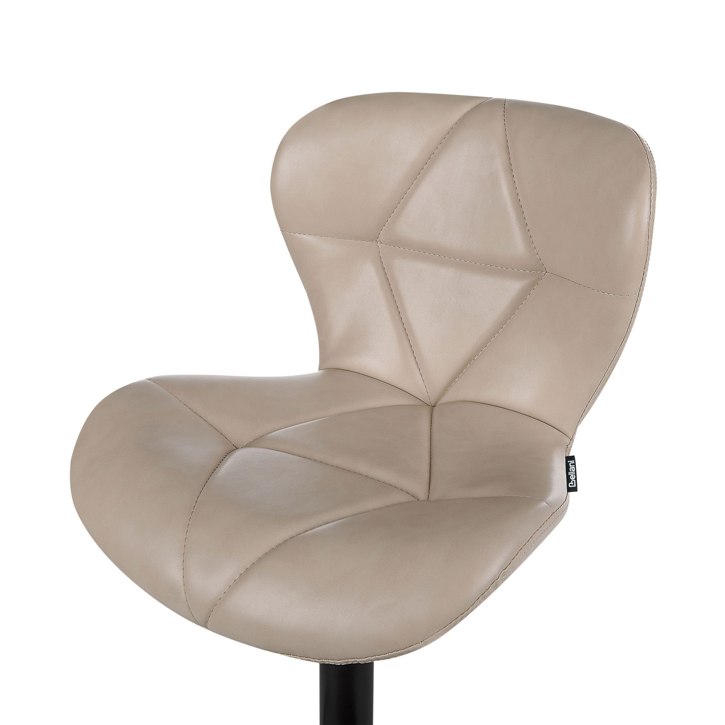 Set of 2 Bar Stools Beige Faux Leather Swivel