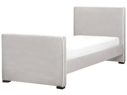 Velvet Upholstered Bed Headboard 3ft EU Single Grey