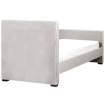 Velvet Upholstered Bed Headboard 3ft EU Single Grey