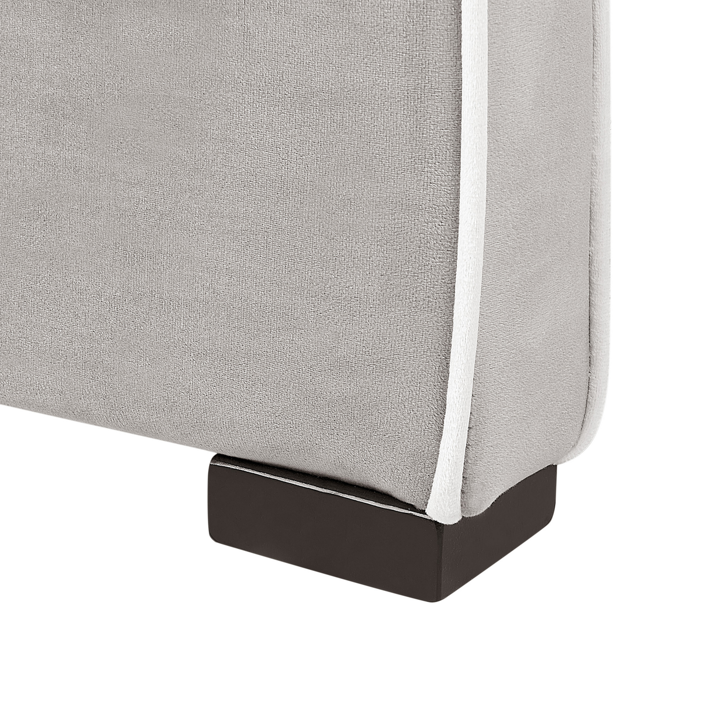 Velvet Upholstered Bed Headboard 3ft EU Single Grey