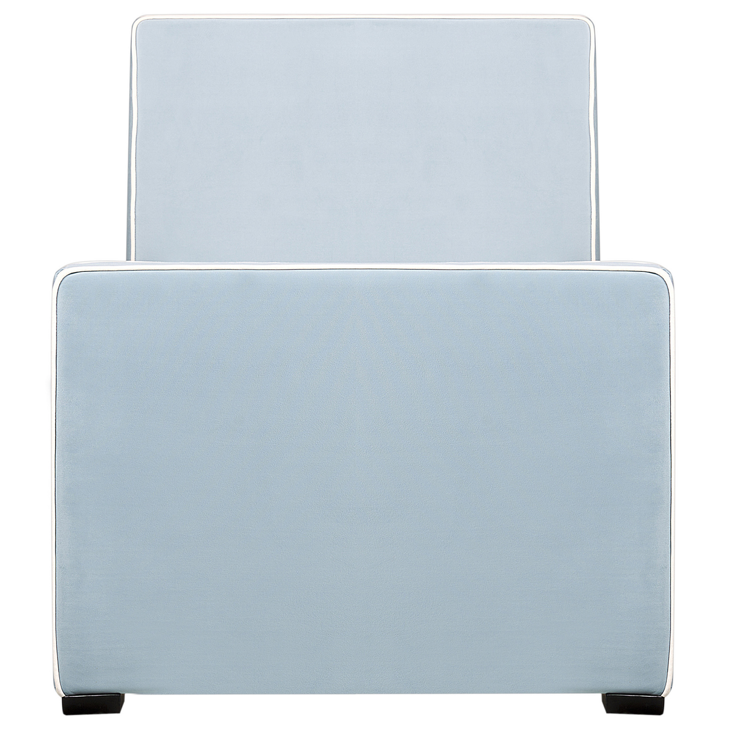 Blue Velvet Bed Frame With Upholstered Headrest 3Ft EU