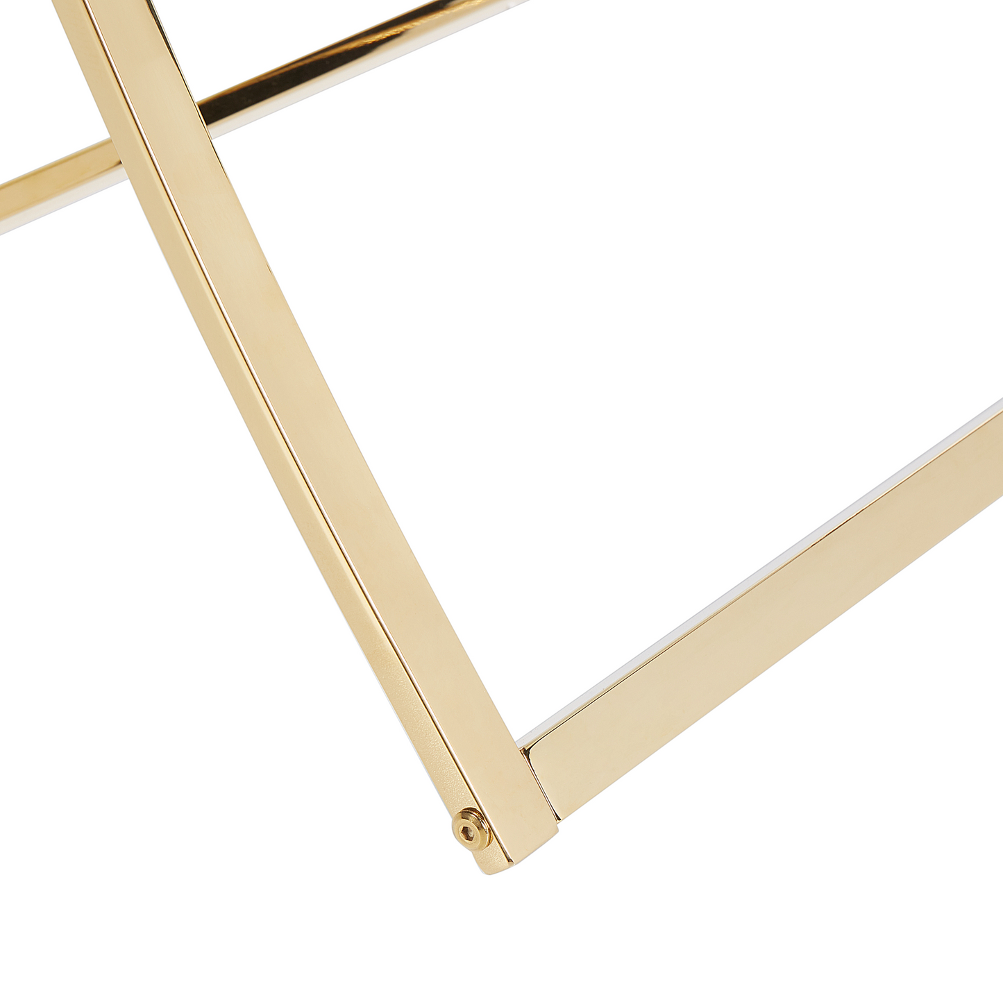 Glass Top Console Table Gold Stainless Steel Frame 120 x 40cm