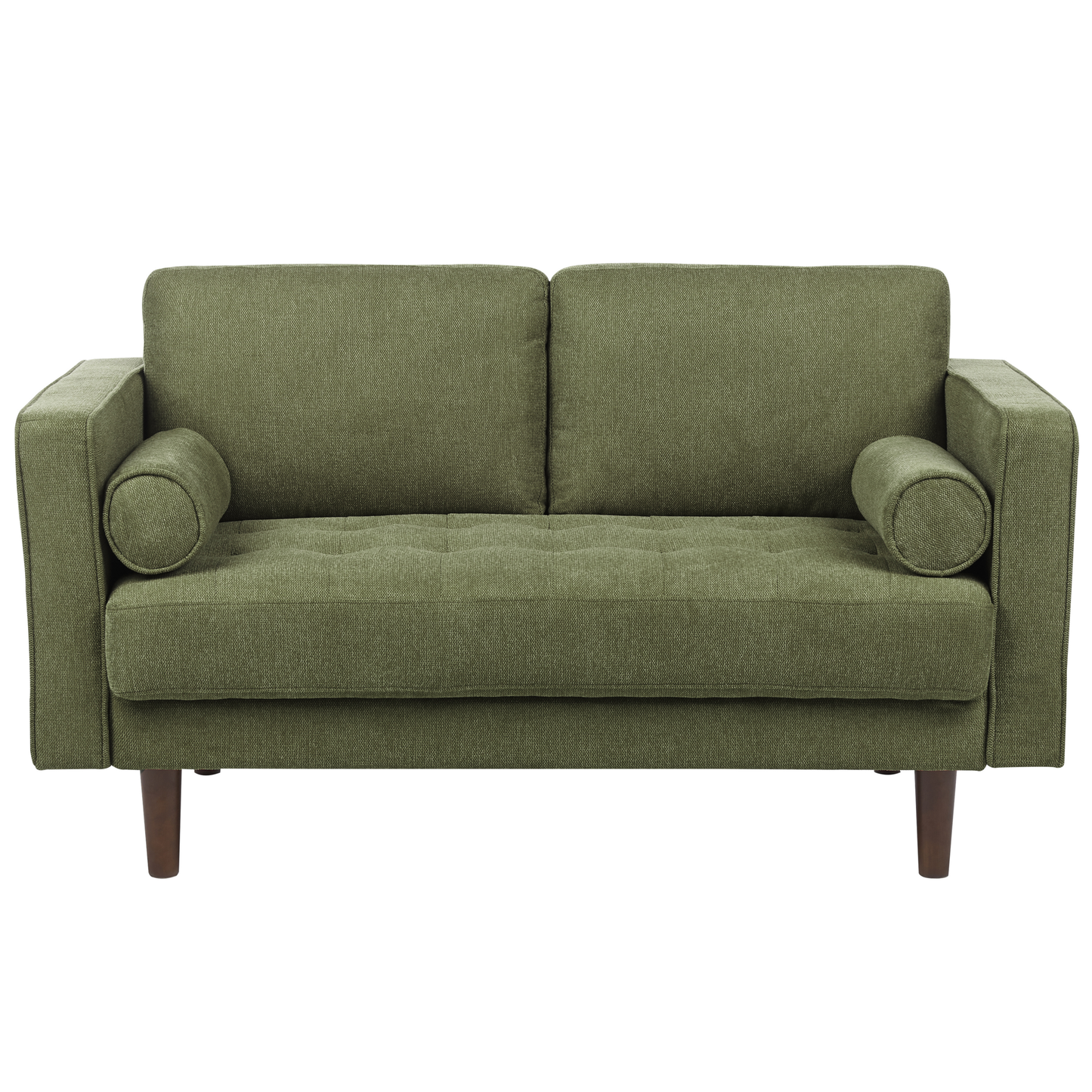 Retro Green Fabric Sofa Set 2 Seater And Armchair