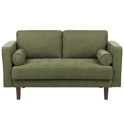 Retro Green Fabric Sofa Set 2 Seater And Armchair
