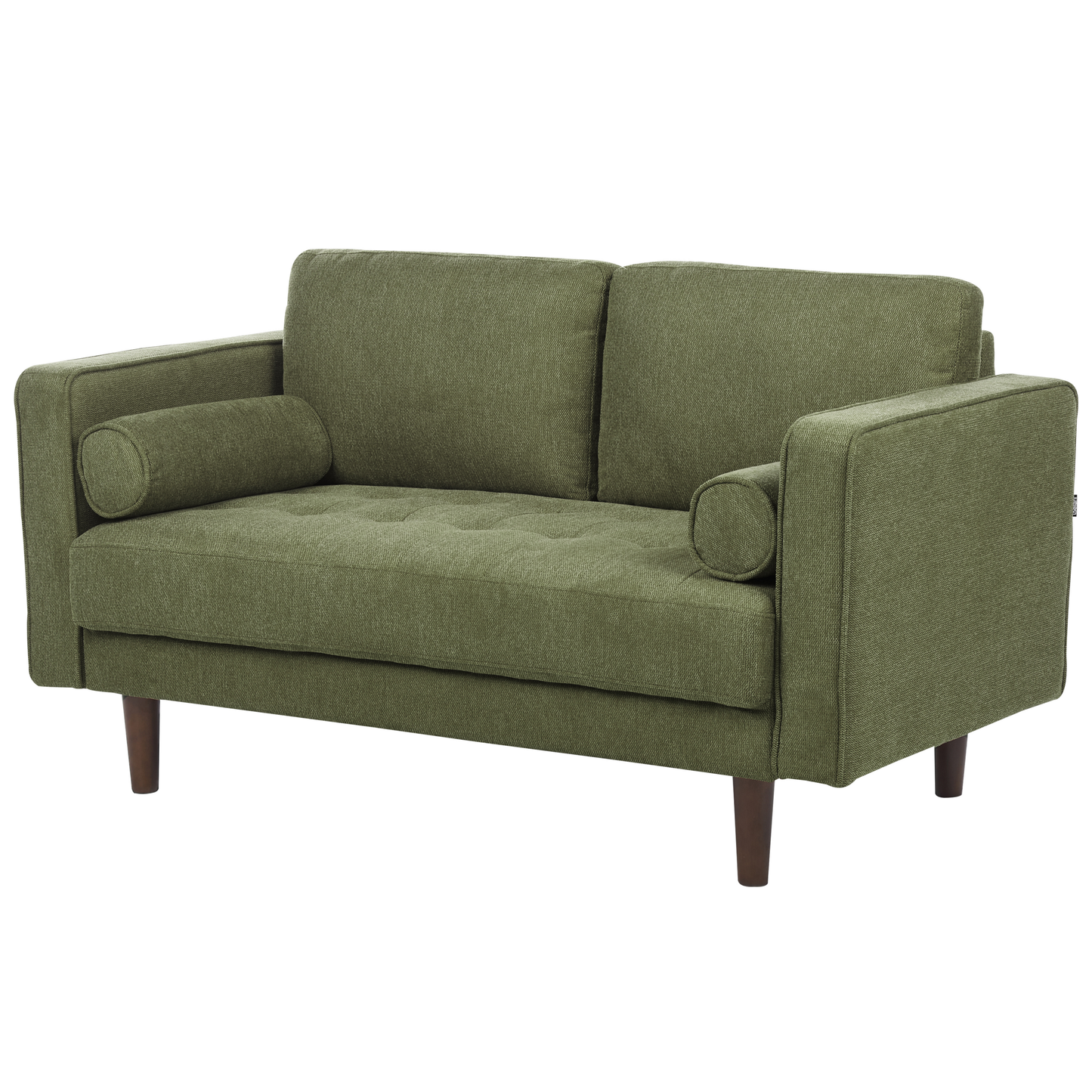 Retro Green Fabric Sofa Set 2 Seater And Armchair