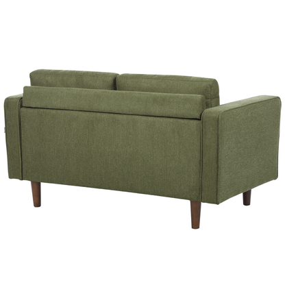 Retro Green Fabric Sofa Set 2 Seater And Armchair