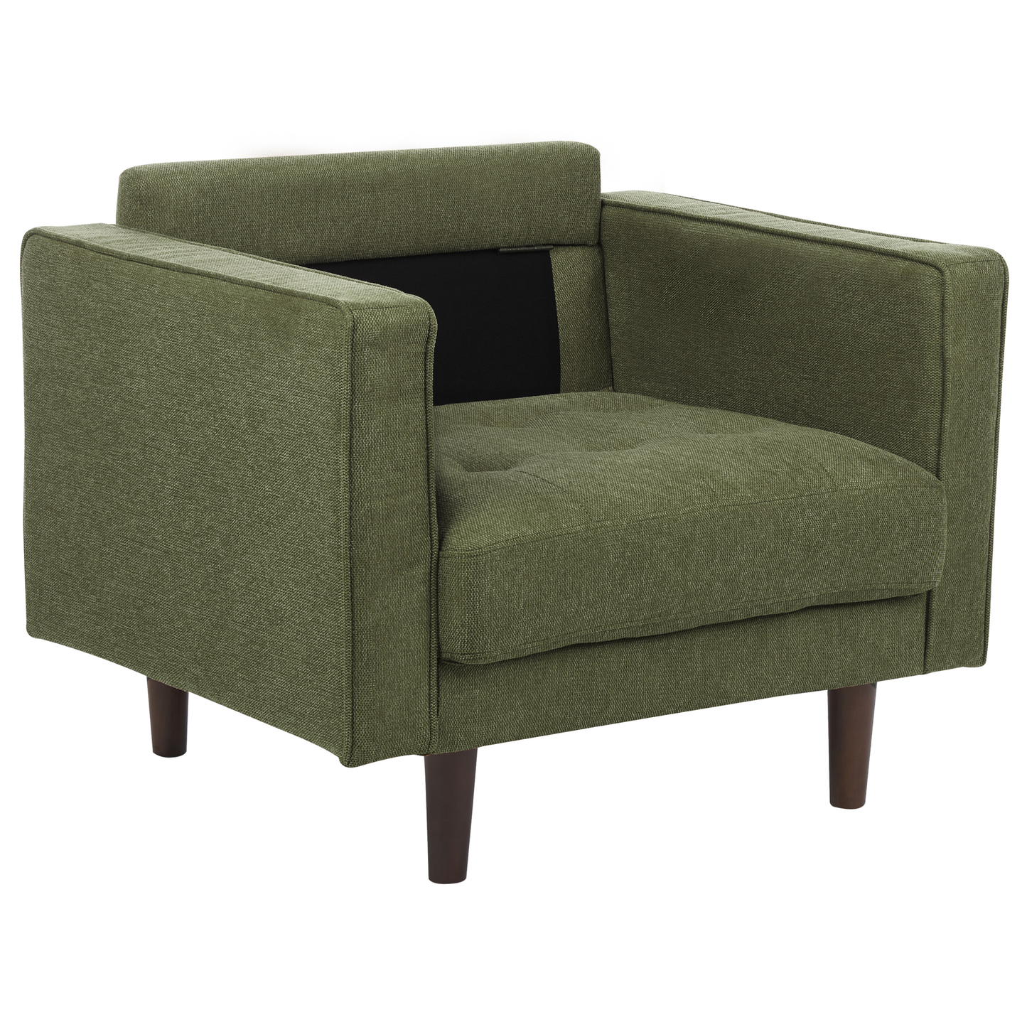 Retro Green Fabric Sofa Set 2 Seater And Armchair