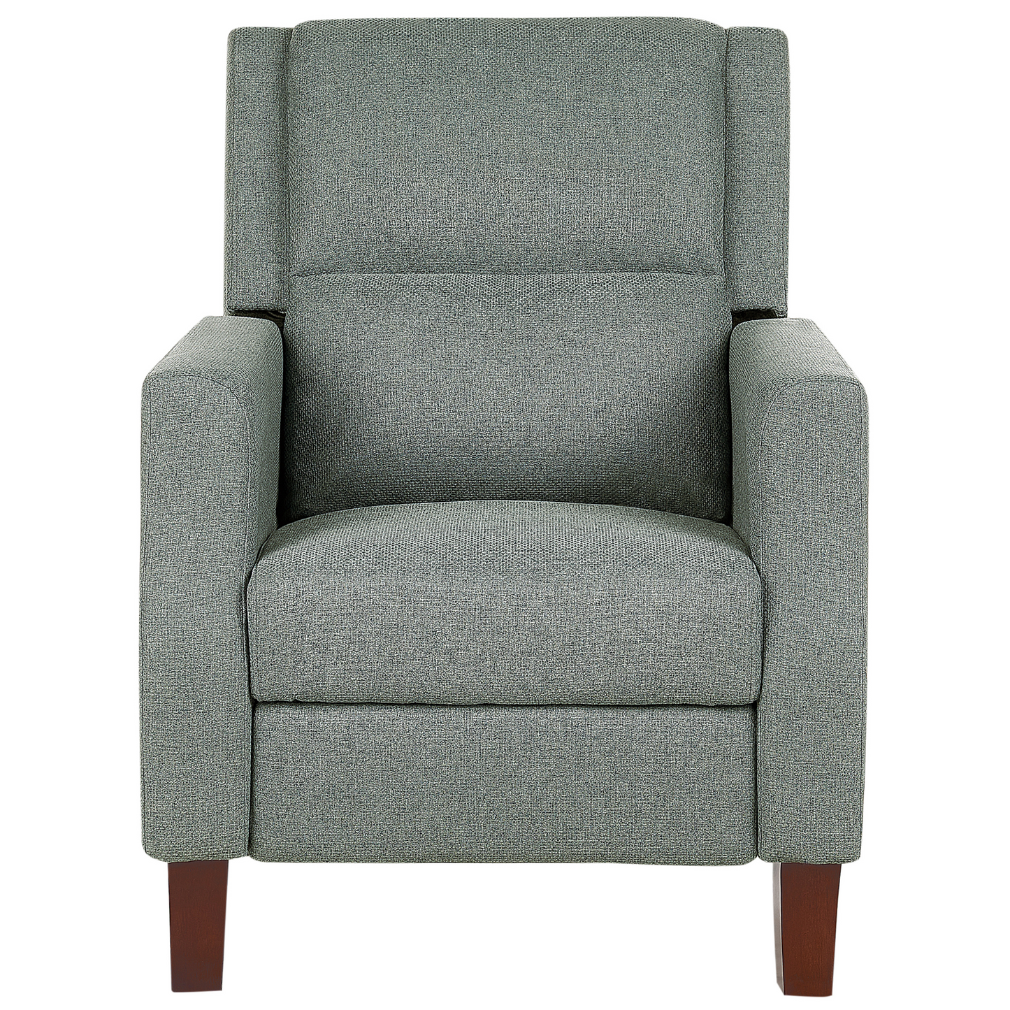 Heritage Home Retro Recliner Green Fabric Manual Push-Back Footrest