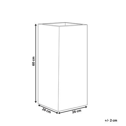Tall Fibre Clay Plant Pot 60cm Light Grey UV Resistant