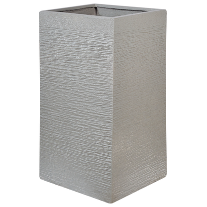 Garden Tall Clay Plant Pot 40 x 40 x 77cm UV Resistant Light Grey