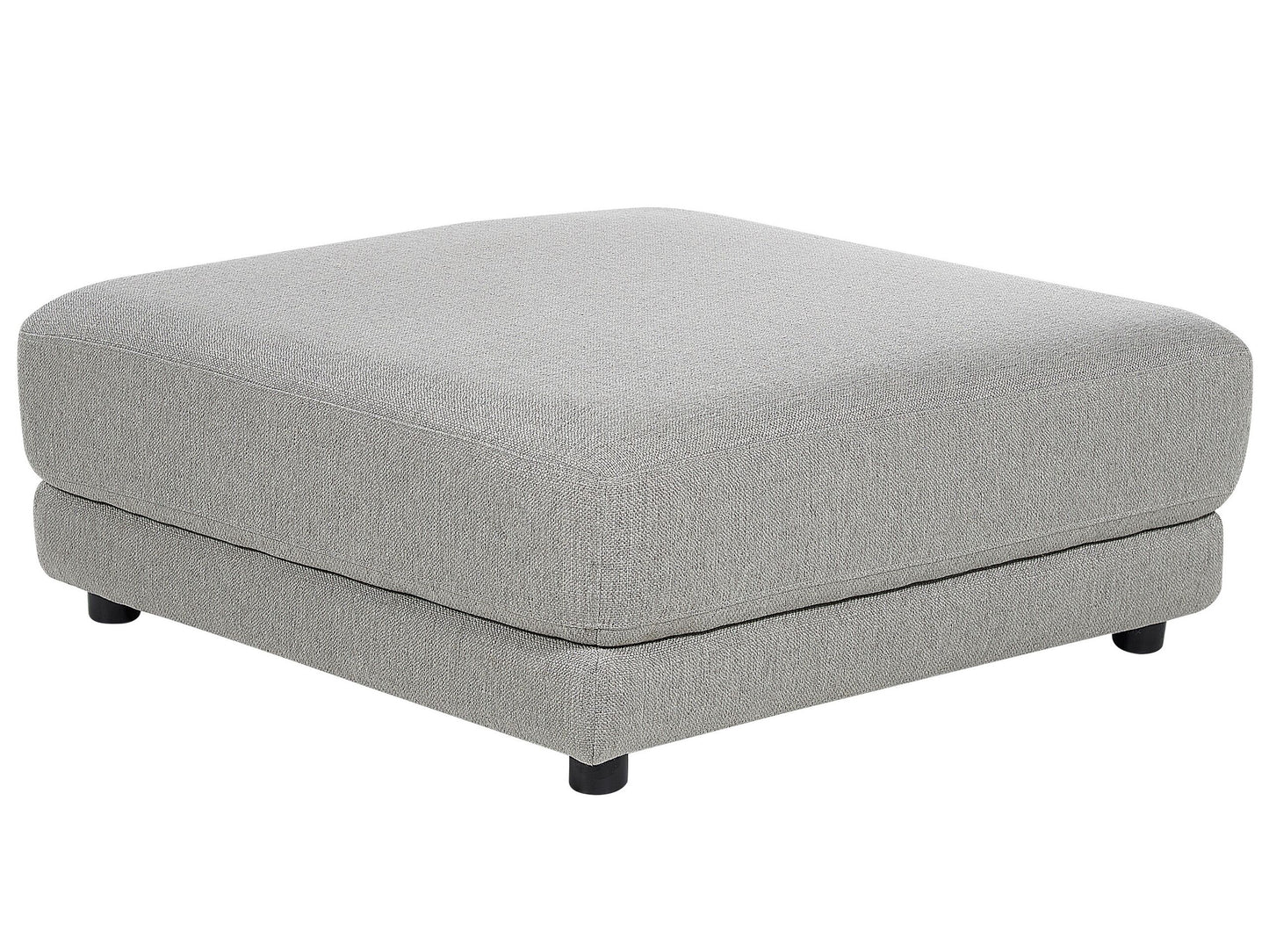 Light Grey Ottoman Footstool Upholstered Square