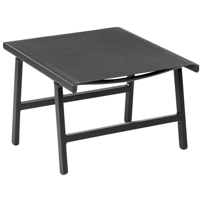 Set of 2 Black Textilene Garden Chairs with Footrests