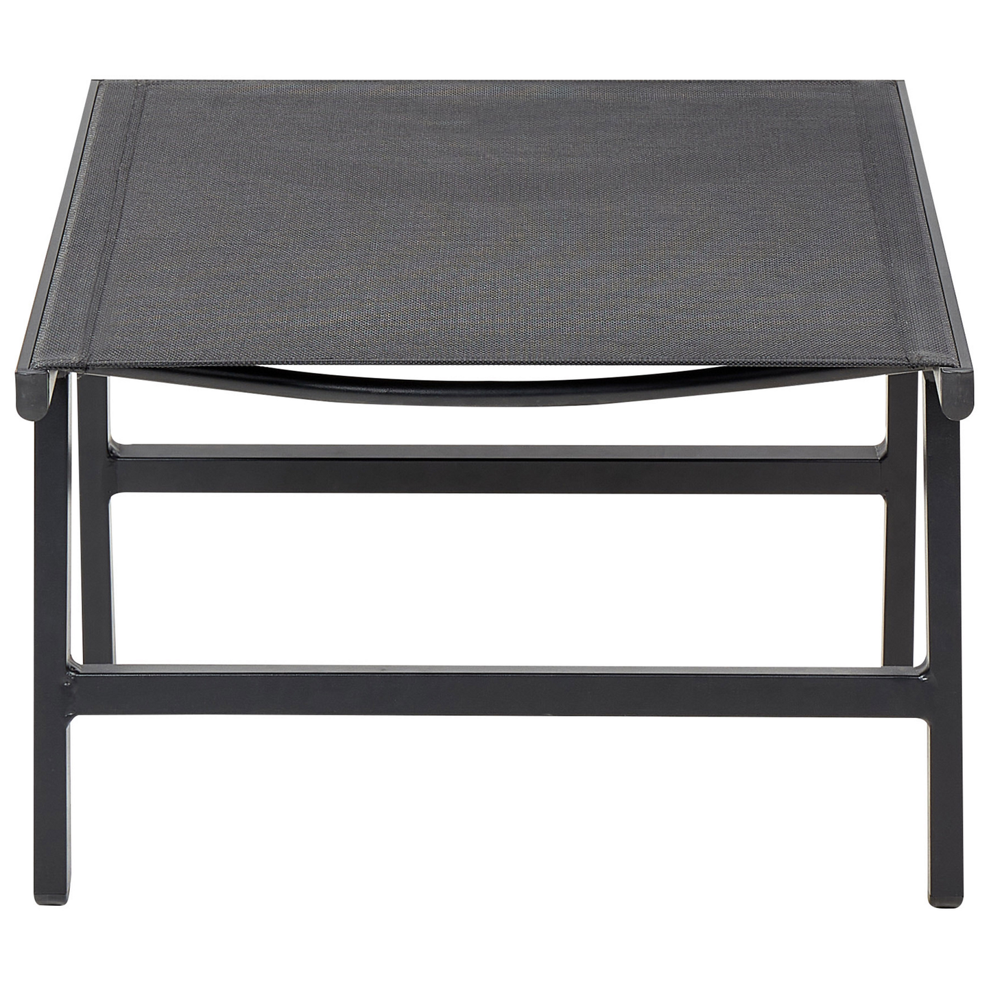 Garden Chair Black Textilene With Footrest