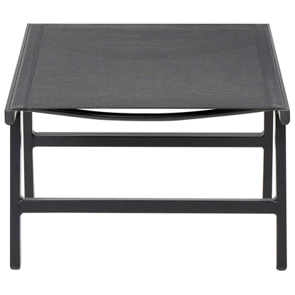 Garden Chair Black Textilene With Footrest