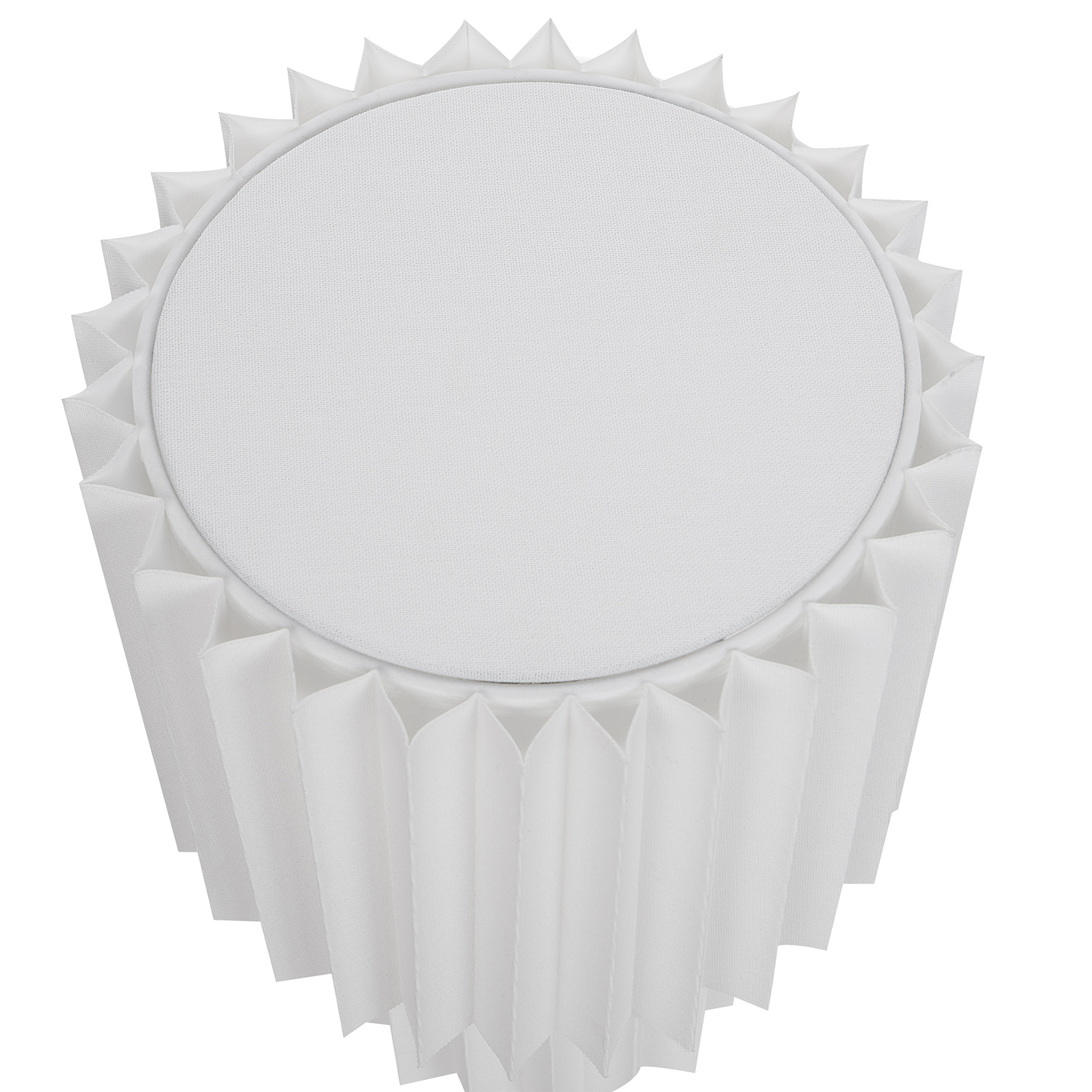 Bedside Lamp White Linen Base Fabric Drum Shade 40cm
